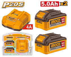Набор аккумуляторов и зарядки 20В 5.0 Ач (5/10) INGCO FBCPK2513 INDUSTRIAL