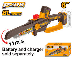 Пила цепная аккумуляторная 20В б/щ (5) INGCO CGSLI2066 INDUSTRIAL