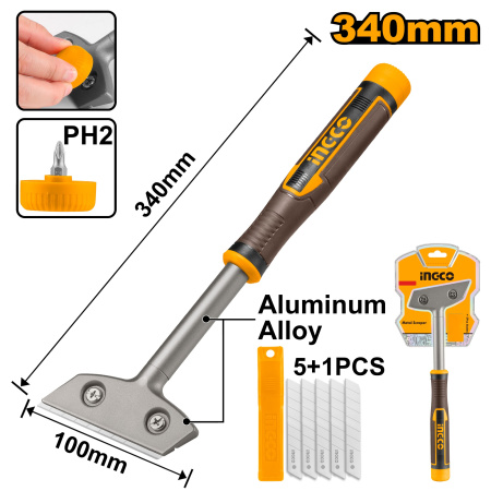 Скребок 340 мм (8/64) INGCO HGS3088 INDUSTRIAL