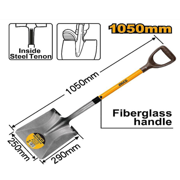 Лопата (6) INGCO HSSLH2114 INDUSTRIAL
